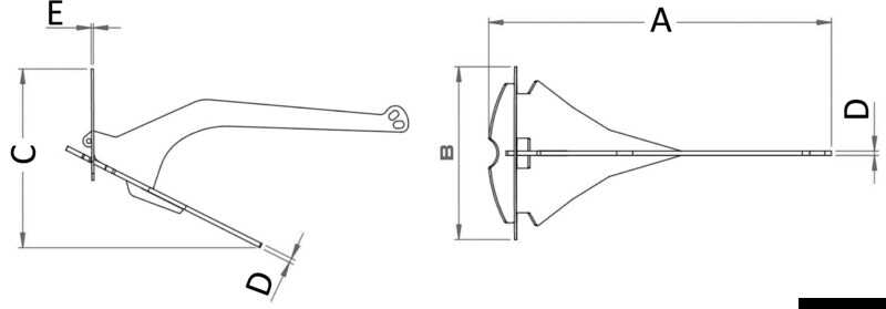 ANKERPLEX Klappanker aus Aluminium 2,6 kg