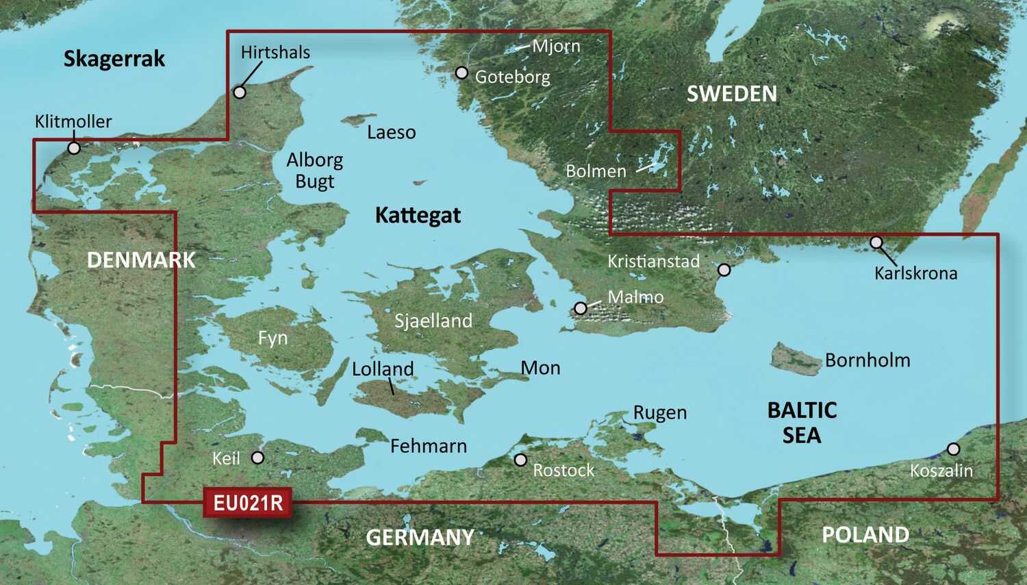 Garmin BlueChart g3 EU021R – Seekarte Dänemark Ost-Schweden Südost