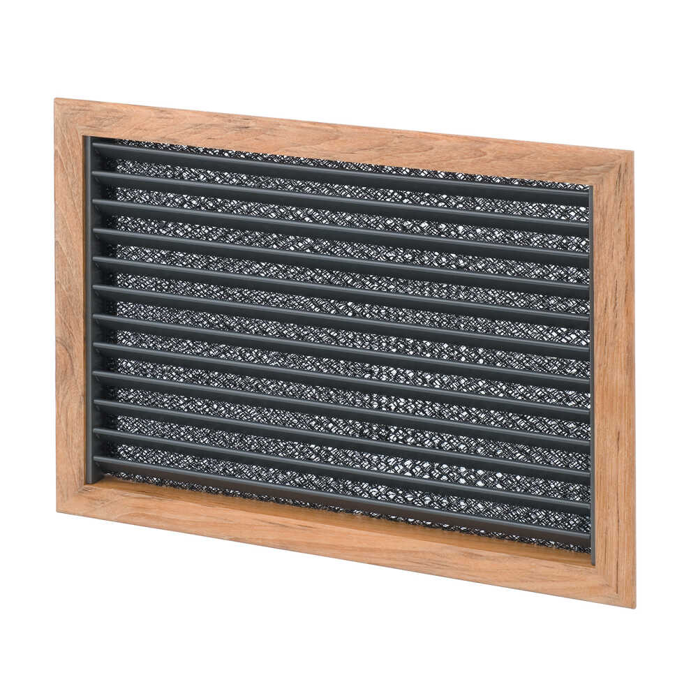 Vitrifrigo Ansauggitter 305×305 mm – Teakrahmen, MACS Klimaanlage
