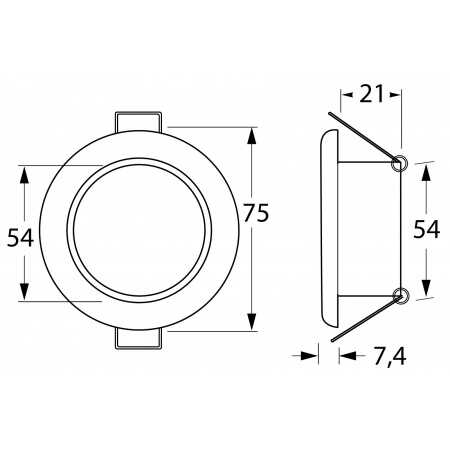 Detailansicht der vollständig abgedichteten IP6K7 und IP6K9K Konstruktion des Apelo EuroLED 75 RGB/W Downlights für maritime Anwendungen