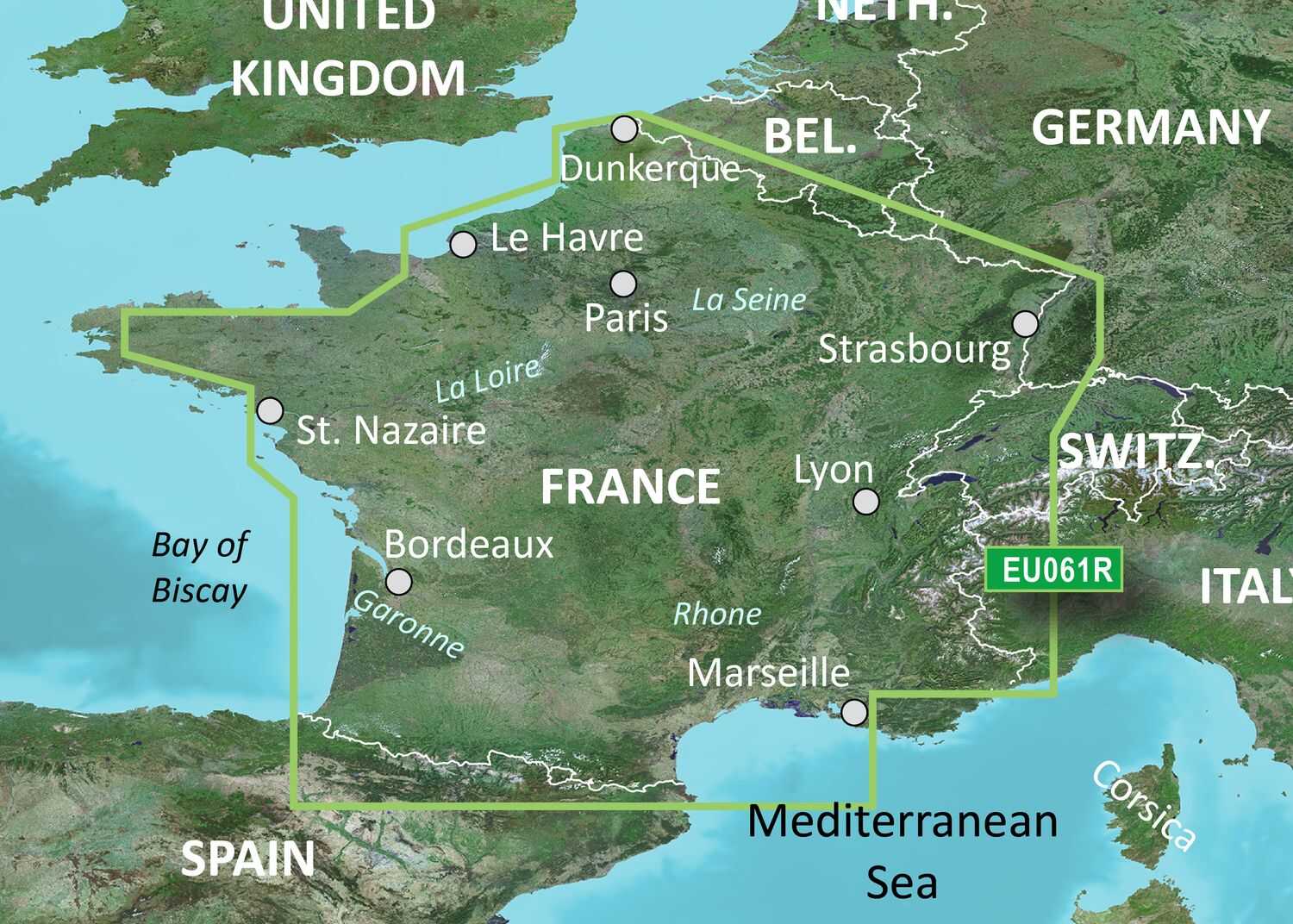 Garmin BlueChart g3 EU061R – Seekarte Binnengewässer Frankreich