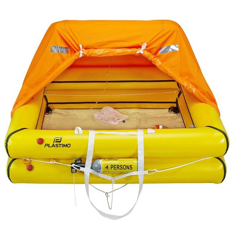 Plastimo Cruiser Rettungsinsel Standard, container oder tasche, 4 bis 8 personen, Wasserdicht, Wurfring mit Leine