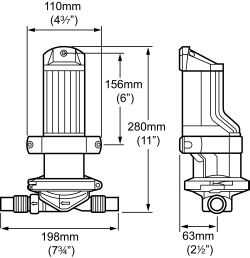Whale Gulper Gulley IC Abwasserpumpe 12V 19l/min