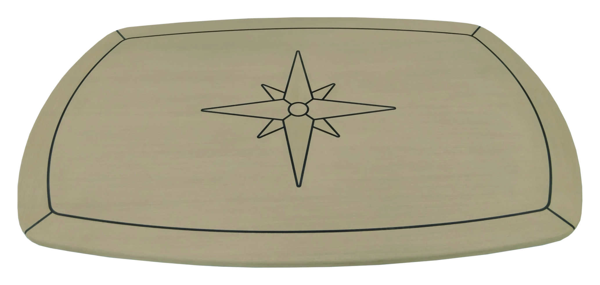 Halbovale EcoTeak Tischplatte Classic Comfort von Eude 61 x 94 cm, ideal für Boote