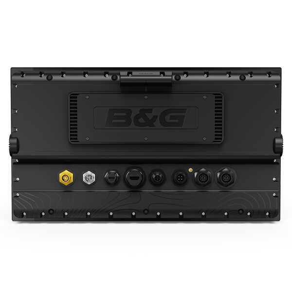 Rückansicht des B&G Zeus® SR Kartenplotters mit NMEA und Ethernet Anschlüssen