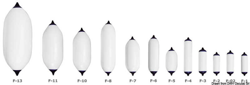 Polyform U.S. Langfender F-Serie weiß/blau