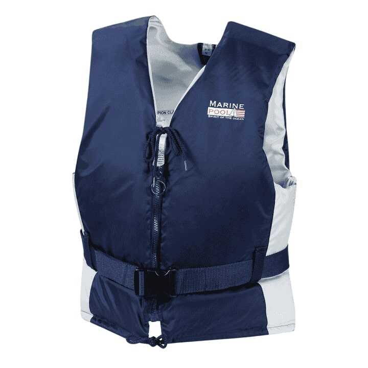 Marinepool 50N Champion Classic II CE Schwimmweste erhältlich in blau mit grauen Akzenten ab 50 bis 70kg