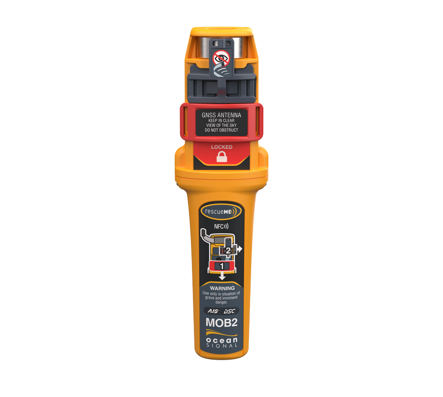 rescueME MOB2 MOB-Signalgerät zur Integration in Rettungswesten – mit AIS-Ortung, DSC-Funk, NFC-Testfunktion und automatischer Auslösung