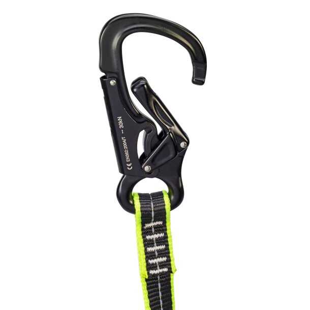 Plastimo Elastische Sicherheitsleine mit Karabiner einfach grün Großaufnahme