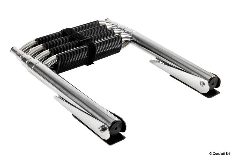 Versenkbare Teleskopleiter für Badeplattform ohne hervorstehende Teile