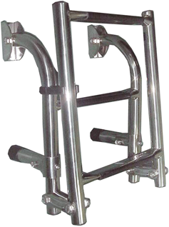 Allpa NIRO Badeleiter 2+2 Stufen klappbar | Ø22mm