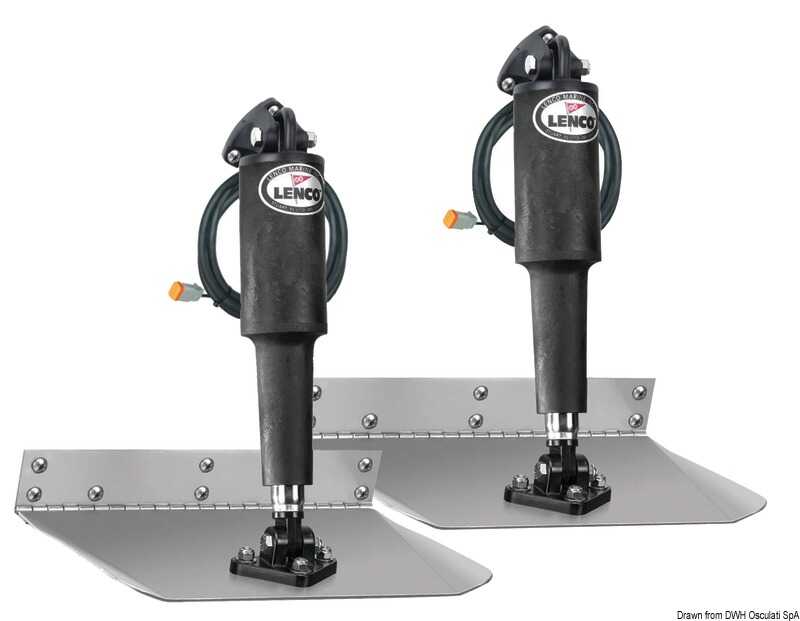 Lenco Standard Trimmklappen – elektrische Trimmtabs für Boote Lenco elektrische Trimmklappen – Standard-Montage Kit 12V