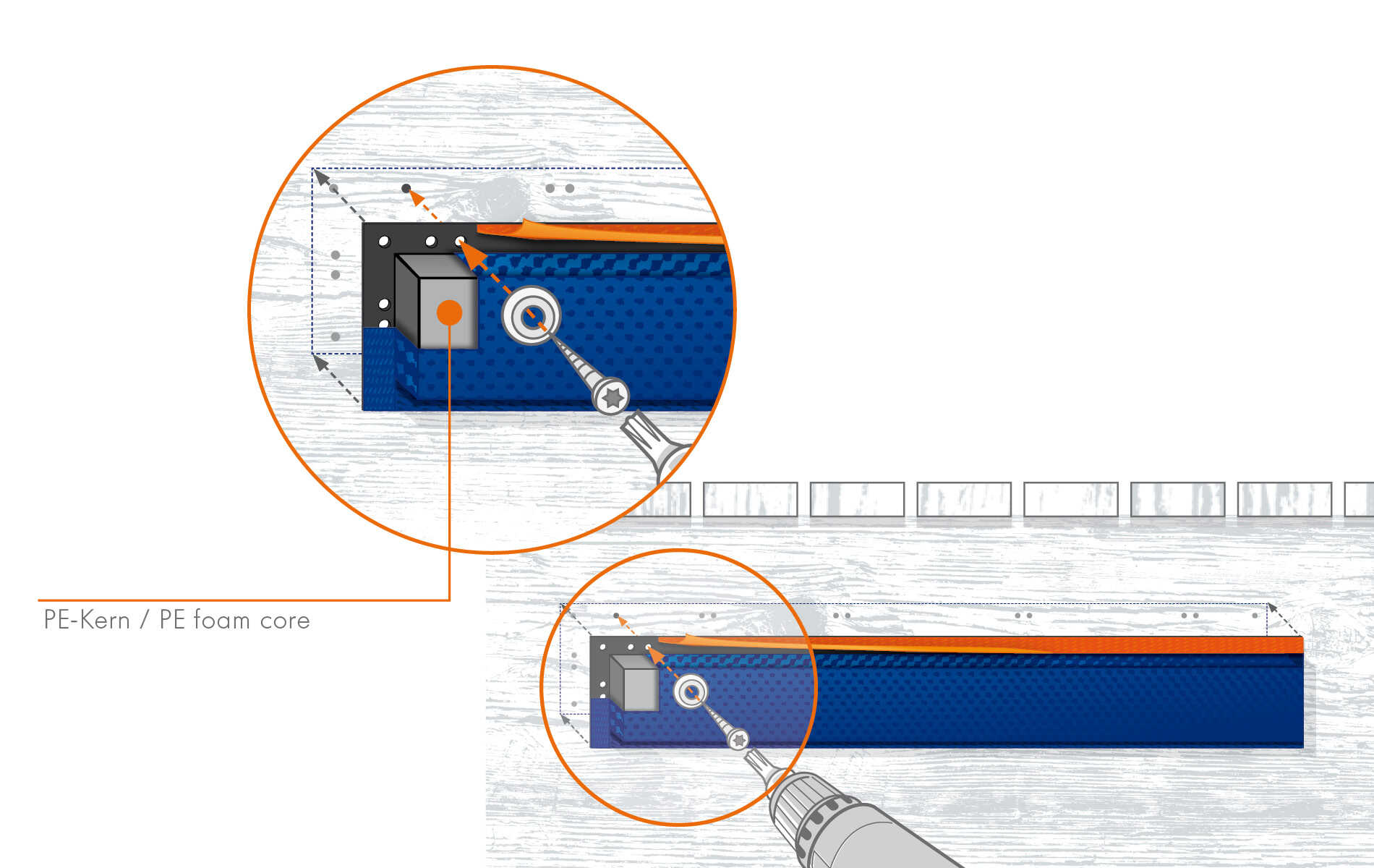 seaEQ Dockfender – Flexible und sichere Montage, blau